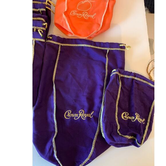 Crown royal bags lot multiple colors and sizes. 20 in green purple orange - Picture 3 of 5
